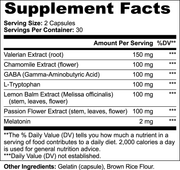 Drift Supplement Facts label