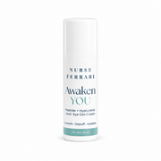 Nurse Ferrari Awaken YOU Peptide and Hyaluronic Acid Eye Gel-Cream bottle on white