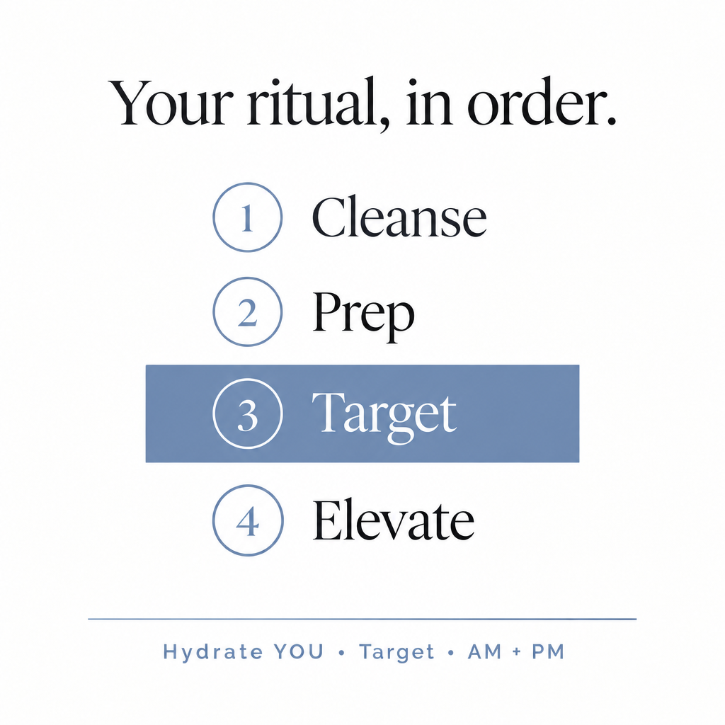 Hydrate YOU Cleanse Prep Target Elevate routine