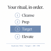 Hydrate YOU Cleanse Prep Target Elevate routine