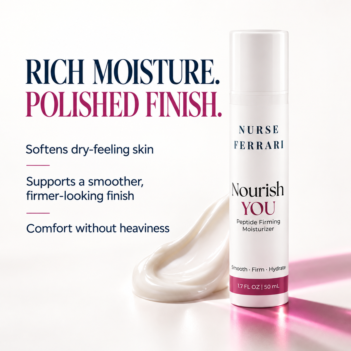 Nourish YOU rich moisture and polished finish benefits