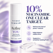 Refine YOU 10 percent niacinamide pore texture and shine benefits
